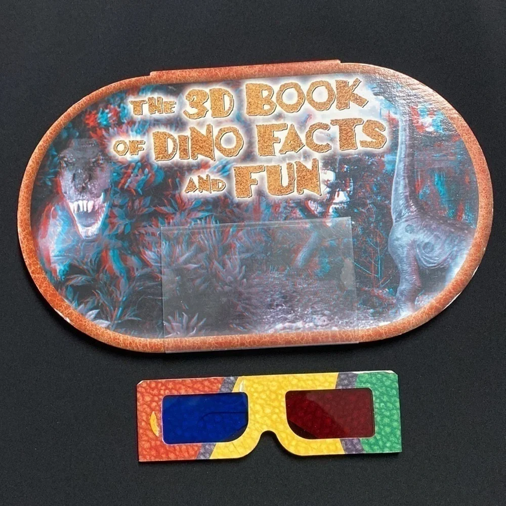 Dinosaur fact book 3D glasses T. Rex learning kids interactive book